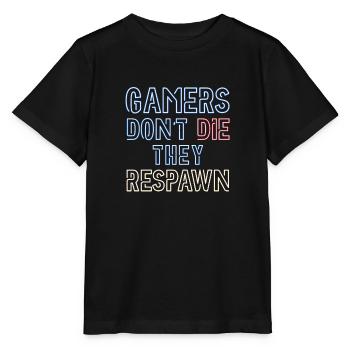 Gamers Dont die, they respawn - Stanley/Stella Kinder T-Shirt MINI CREATOR  - Schwarz - Vorne - Mikhail (115cm)