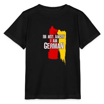 Ich bin nicht wütend - Ich bin deutsch - Stanley/Stella Kinder T-Shirt MINI CREATOR  - Schwarz - Vorne - Mikhail (115cm)