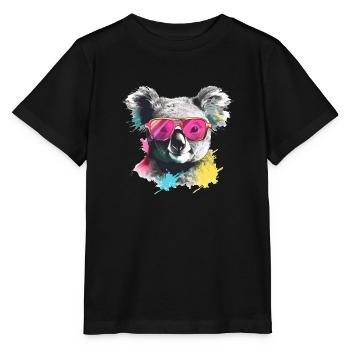 Foo the koala - Stanley/Stella MINI CREATOR Kids’ T-Shirt - black - Front - Mikhail (115cm)