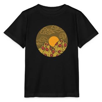 Pizza Salami Vulkan mit Käse Lava - Stanley/Stella Kinder T-Shirt MINI CREATOR  - Schwarz - Vorne - Mikhail (115cm)