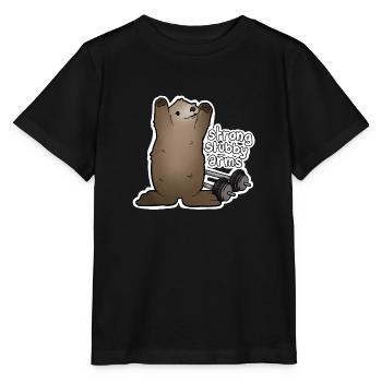 Tazz Talk | starke, stämmige Arme FARBE - Stanley/Stella Kinder T-Shirt MINI CREATOR  - Schwarz - Vorne - Mikhail (115cm)