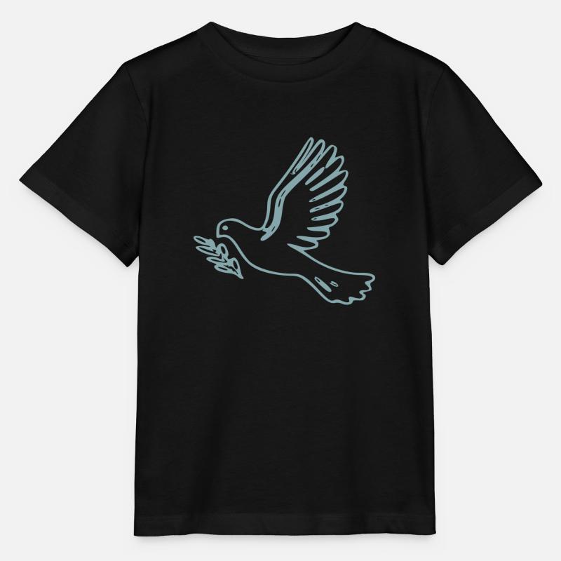 Friedenstaube - Stanley/Stella Kinder T-Shirt MINI CREATOR  - Schwarz