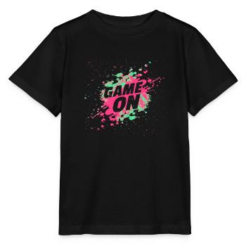 Gamer game on - Stanley/Stella Kinder T-Shirt MINI CREATOR  - Schwarz - Vorne - Mikhail (115cm)