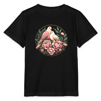 Tourterelles tristes - T-shirt bio MINI CREATOR Stanley/Stella Enfant - noir - Devant - Mikhail (115cm)