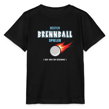 Bester Brennball Spieler Brennballer Teamsport - Stanley/Stella Kinder T-Shirt MINI CREATOR  - Schwarz - Vorne - Mikhail (115cm)