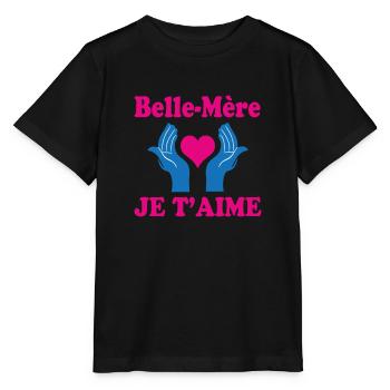 Stiefmutter ICH LIEBE DICH - Stanley/Stella Kinder T-Shirt MINI CREATOR  - Schwarz - Vorne - Mikhail (115cm)