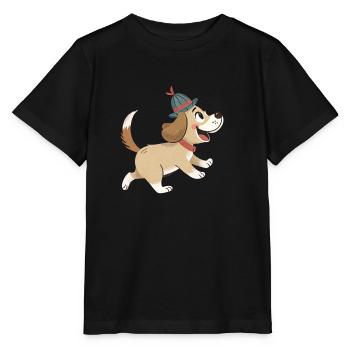 Cute dog - Stanley/Stella MINI CREATOR Kids’ T-Shirt - black - Front - Mikhail (115cm)