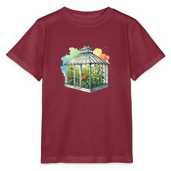Dream greenhouse #1 - Stanley/Stella MINI CREATOR Kids’ T-Shirt - burgundy - Front - Kain (125cm)