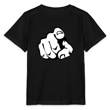 60 Zeigefinger - Stanley/Stella Kinder T-Shirt MINI CREATOR  - Schwarz - Vorne - Mikhail (115cm)