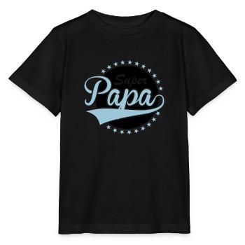 Super Papa - Stanley/Stella Kinder T-Shirt MINI CREATOR  - Schwarz - Vorne - Mikhail (115cm)
