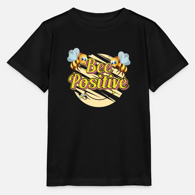 Bee Positive - Stanley/Stella Kinder T-Shirt MINI CREATOR  - Schwarz
