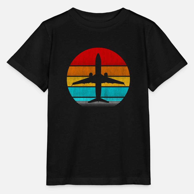 avion - T-shirt bio MINI CREATOR Stanley/Stella Enfant - noir