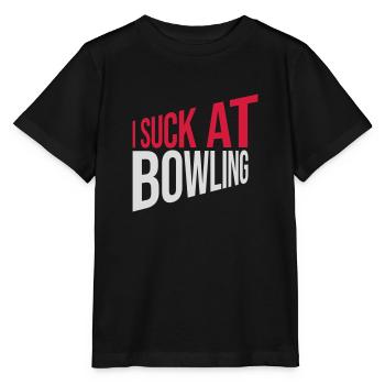 I suck at bowling - Stanley/Stella Kinder T-Shirt MINI CREATOR  - Schwarz - Vorne - Mikhail (115cm)