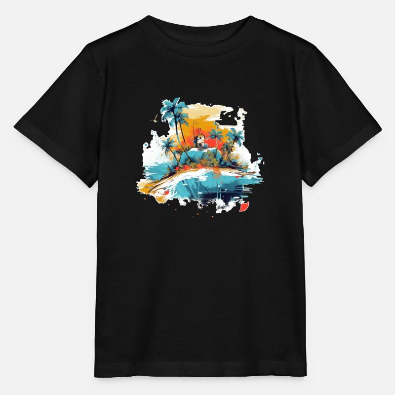 Paradis tropical - T-shirt bio MINI CREATOR Stanley/Stella Enfant - noir