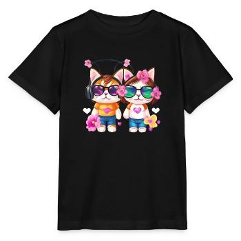 Amis chats - T-shirt bio MINI CREATOR Stanley/Stella Enfant - noir - Devant - Mikhail (115cm)