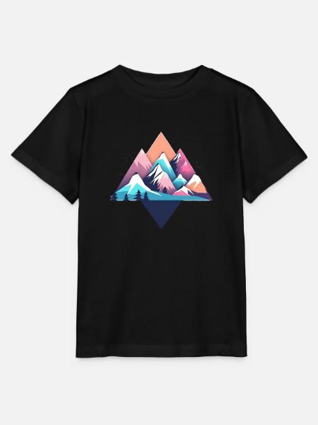 Berge - Stanley/Stella Kinder T-Shirt MINI CREATOR  - Schwarz