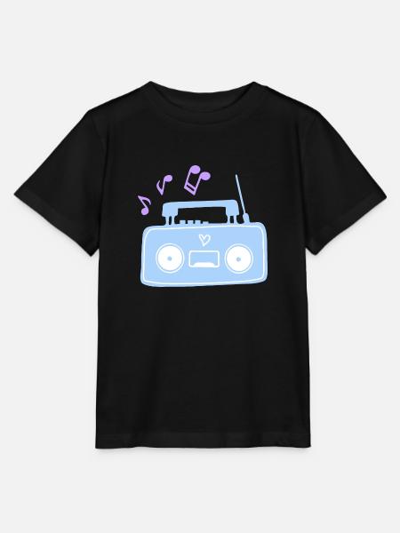 Radiomusik - Stanley/Stella Kinder T-Shirt MINI CREATOR - Schwarz