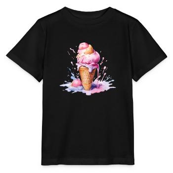 eis - Stanley/Stella Kinder T-Shirt MINI CREATOR  - Schwarz - Vorne - Mikhail (115cm)