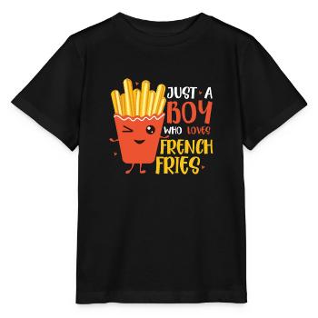 Boy’s Fry Fantasy : Vivre le rêve croustillant - T-shirt bio MINI CREATOR Stanley/Stella Enfant - noir - Devant - Mikhail (115cm)