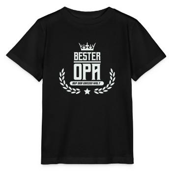 bester opa der welt - Stanley/Stella Kinder T-Shirt MINI CREATOR  - Schwarz - Vorne - Mikhail (115cm)