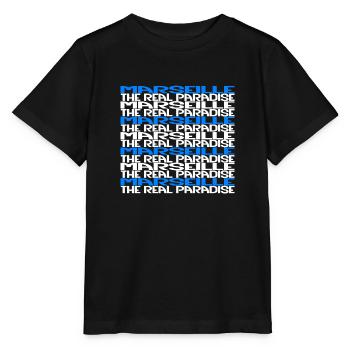 Marseille la vraie surprise - T-shirt bio MINI CREATOR Stanley/Stella Enfant - noir - Devant - Mikhail (115cm)