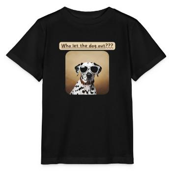 Les dalmatiens, qui ont laissé sortir le chien - T-shirt bio MINI CREATOR Stanley/Stella Enfant - noir - Devant - Mikhail (115cm)