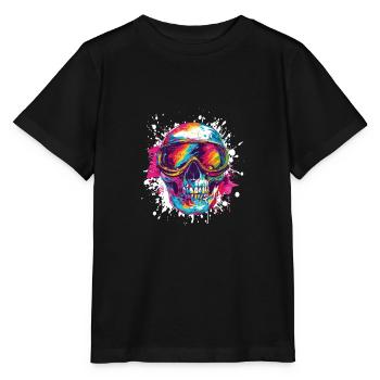 Ski Ski Goggles Skull - Stanley/Stella MINI CREATOR Kids’ T-Shirt - black - Front - Mikhail (115cm)