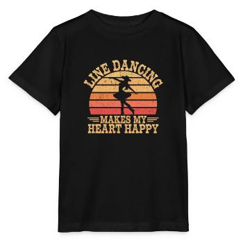 Pure joy of line dancing - Stanley/Stella MINI CREATOR Kids’ T-Shirt - black - Front - Mikhail (115cm)