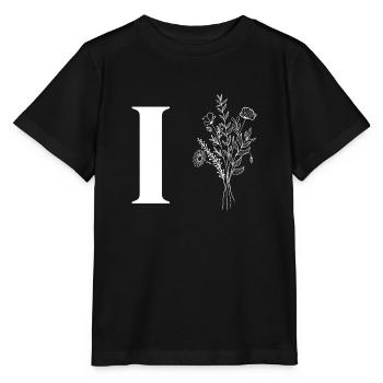 Minimalistische Blumen - Stanley/Stella Kinder T-Shirt MINI CREATOR  - Schwarz - Vorne - Mikhail (115cm)