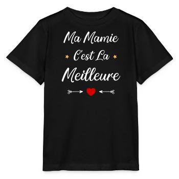 Ma mamie c'est la meilleure - T-shirt bio MINI CREATOR Stanley/Stella Enfant - noir - Devant - Mikhail (115cm)