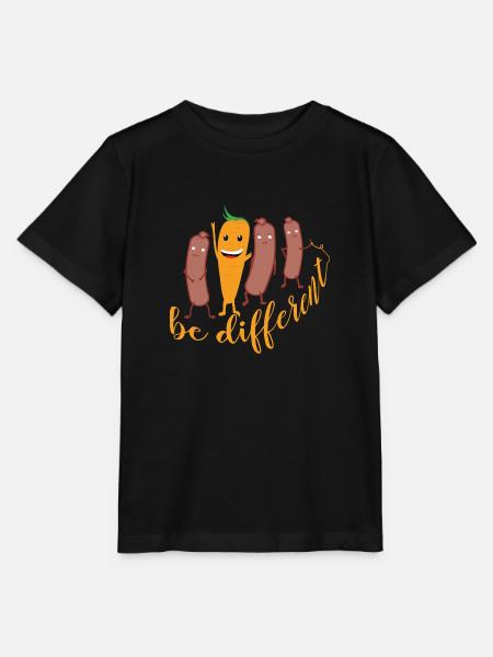 Karotte be different - Stanley/Stella Kinder T-Shirt MINI CREATOR - Schwarz