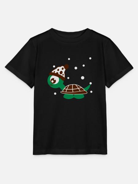 Schildkröte Schildimon Winter Edition - Stanley/Stella Kinder T-Shirt MINI CREATOR - Schwarz