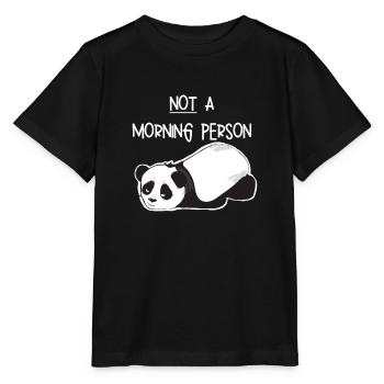 Pas une personne du matin-Grumpy Panda - T-shirt bio MINI CREATOR Stanley/Stella Enfant - noir - Devant - Mikhail (115cm)