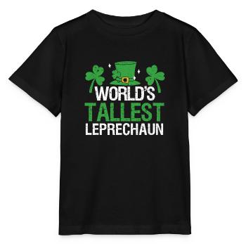 Weltgrößter Leprechaun Lustiger St. Patrick's Day - Stanley/Stella Kinder T-Shirt MINI CREATOR  - Schwarz - Vorne - Mikhail (115cm)
