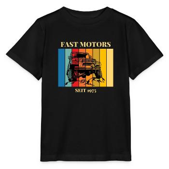 Fast Motors - Stanley/Stella Kinder T-Shirt MINI CREATOR  - Schwarz - Vorne - Mikhail (115cm)