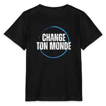 T-shirt positive attitude - T-shirt bio MINI CREATOR Stanley/Stella Enfant - noir - Devant - Mikhail (115cm)