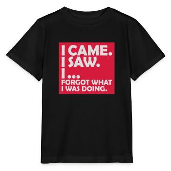 I came saw forget - Stanley/Stella Kinder T-Shirt MINI CREATOR  - Schwarz - Vorne - Mikhail (115cm)