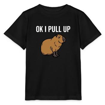 Ok je tire vers le haut - T-shirt bio MINI CREATOR Stanley/Stella Enfant - noir - Devant - Mikhail (115cm)
