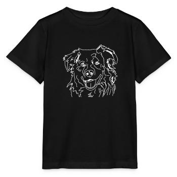 Berger australien - T-shirt bio MINI CREATOR Stanley/Stella Enfant - noir - Devant - Mikhail (115cm)