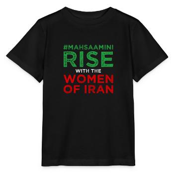 Masha Amini - rise with the women of Iran - Stanley/Stella MINI CREATOR Kids’ T-Shirt - black - Front - Mikhail (115cm)