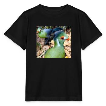 White Cheeked Turaco Bird - Stanley/Stella MINI CREATOR Kids’ T-Shirt - black - Front - Mikhail (115cm)