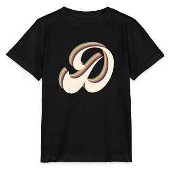 lettre d - T-shirt bio MINI CREATOR Stanley/Stella Enfant - noir - Devant - Mikhail (115cm)