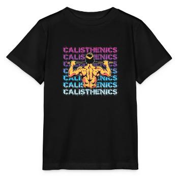 Calisthenics pull-up - Stanley/Stella MINI CREATOR Kids’ T-Shirt - black - Front - Mikhail (115cm)