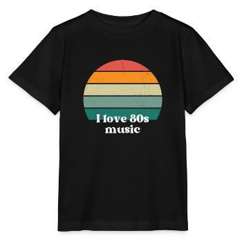 Ich liebe Musik der 80er Jahre - Stanley/Stella Kinder T-Shirt MINI CREATOR  - Schwarz - Vorne - Mikhail (115cm)