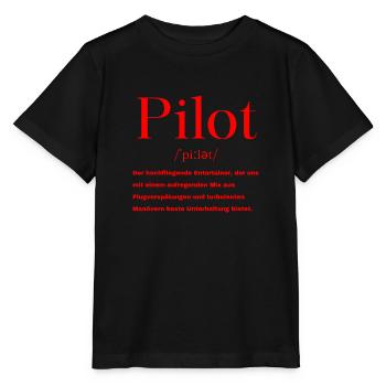 Pilot Definition - Stanley/Stella Kinder T-Shirt MINI CREATOR  - Schwarz - Vorne - Mikhail (115cm)