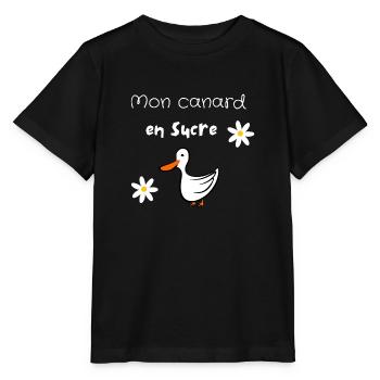 Mon canard en sucre - T-shirt bio MINI CREATOR Stanley/Stella Enfant - noir - Devant - Mikhail (115cm)