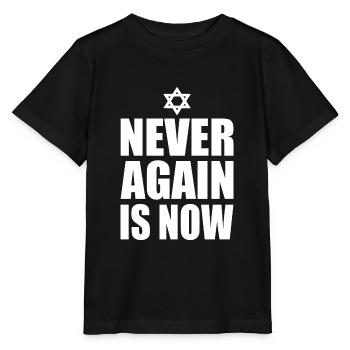 Never again is now - Stanley/Stella MINI CREATOR Kids’ T-Shirt - black - Front - Mikhail (115cm)