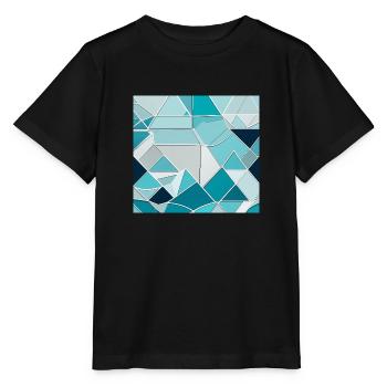 Geometrische Eiskristalle - Stanley/Stella Kinder T-Shirt MINI CREATOR  - Schwarz - Vorne - Mikhail (115cm)