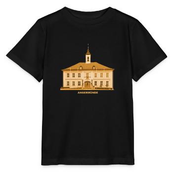 Angermuende Town Hall Uckermark Brandenburg - Stanley/Stella MINI CREATOR Kids’ T-Shirt - black - Front - Mikhail (115cm)