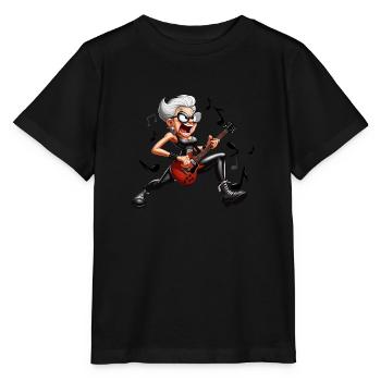 Hardrock-Oma - Stanley/Stella Kinder T-Shirt MINI CREATOR  - Schwarz - Vorne - Mikhail (115cm)